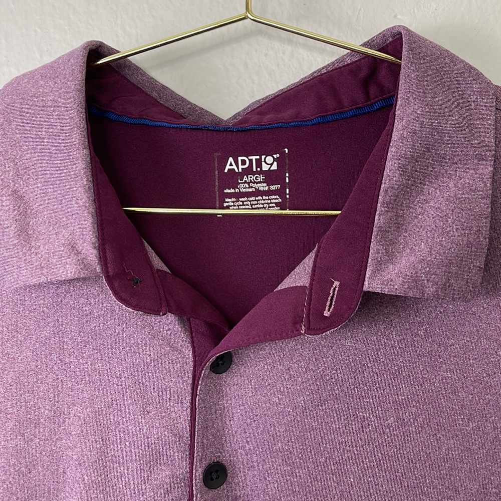 Apt. 9 Burgundy Red Spacedye Polo - Picture 2 of 6